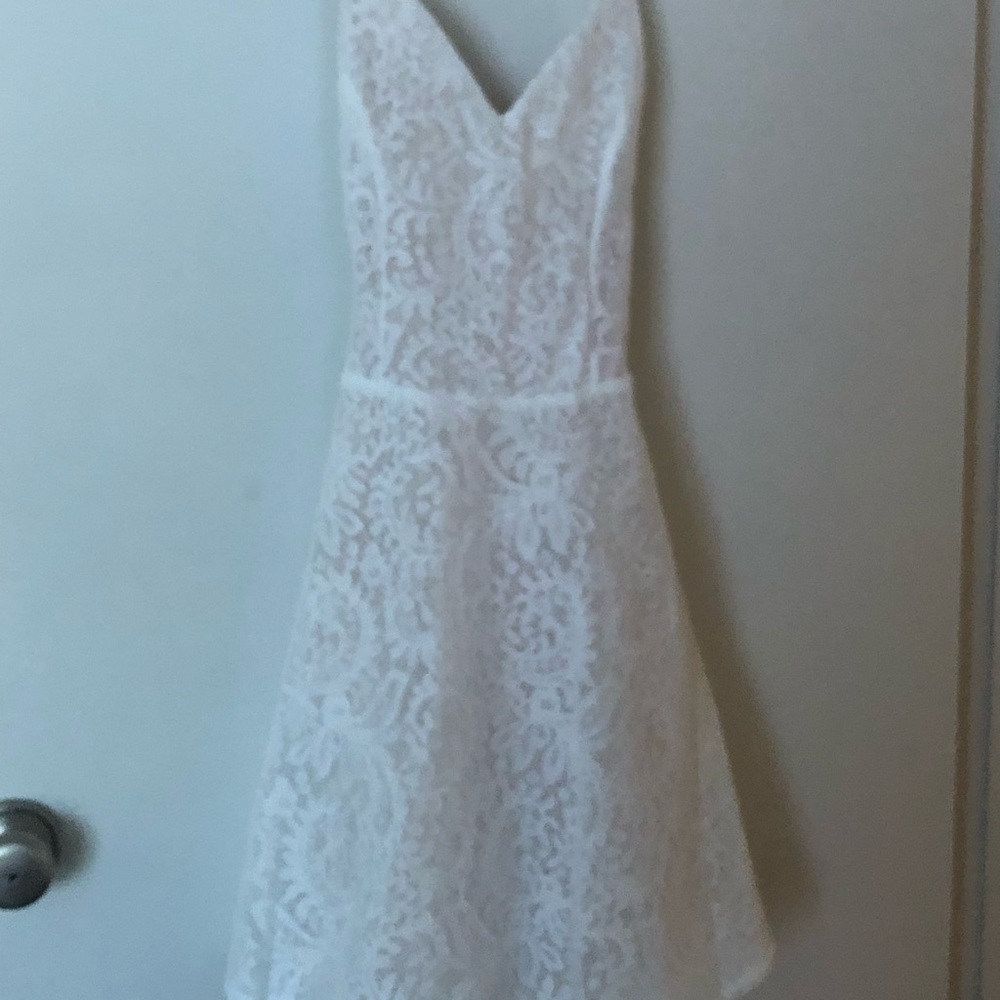 White lace strappy dress
